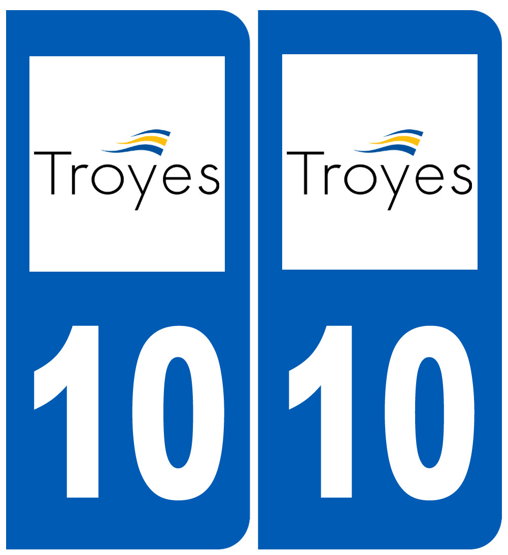 immatriculation Troyes 10 - Sticker/autocollant