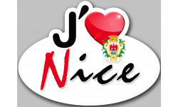 j'aime Nice - 5x3.5cm - Sticker/autocollant