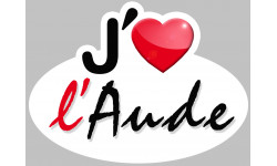 j'aime l'Aude (15x11cm) - Sticker/autocollant