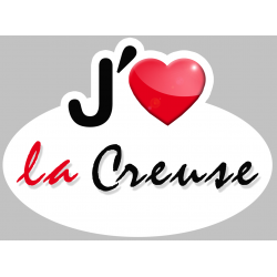 j'aime la Creuse (15x11cm) - Sticker/autocollant