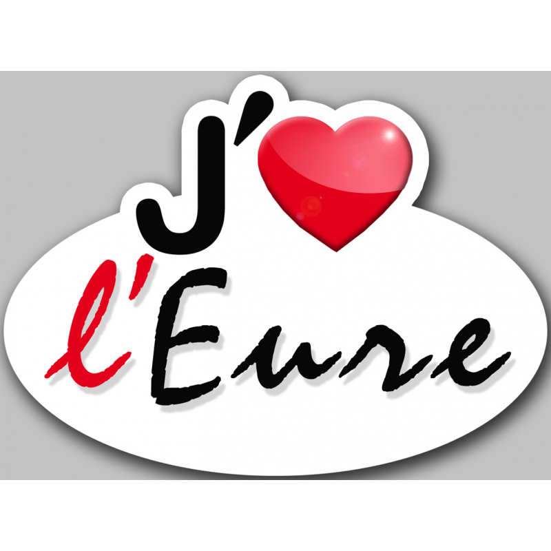 j'aime l'Eure (15x11cm) - Sticker/autocollant