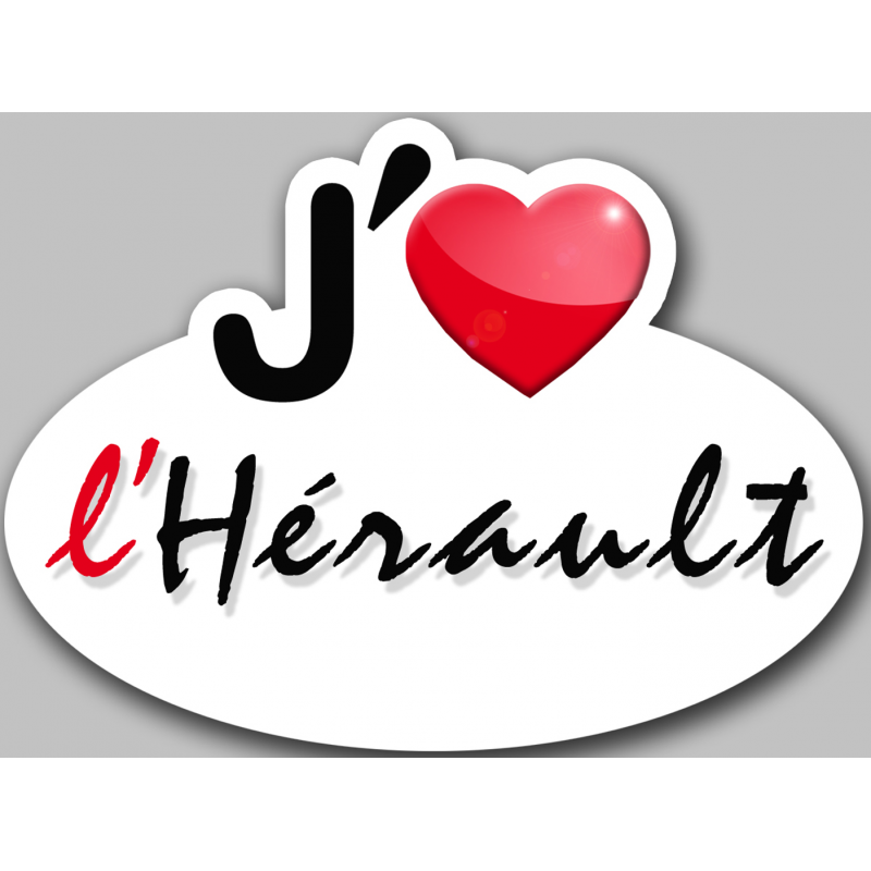 j'aime l'Hérault (15x11cm) - Sticker/autocollant