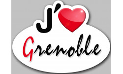 j'aime Grenoble - 5x3.7cm - Sticker/autocollant