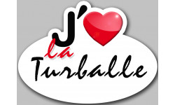 j'aime La Turballe - 5x3.7cm - Sticker/autocollant