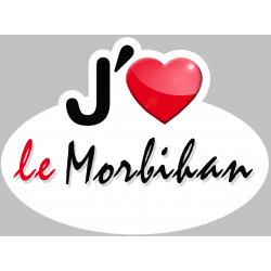 j'aime le morbihan (15x11cm) - Sticker/autocollant