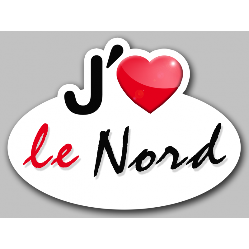 j'aime le Nord (15x11cm) - Sticker/autocollant