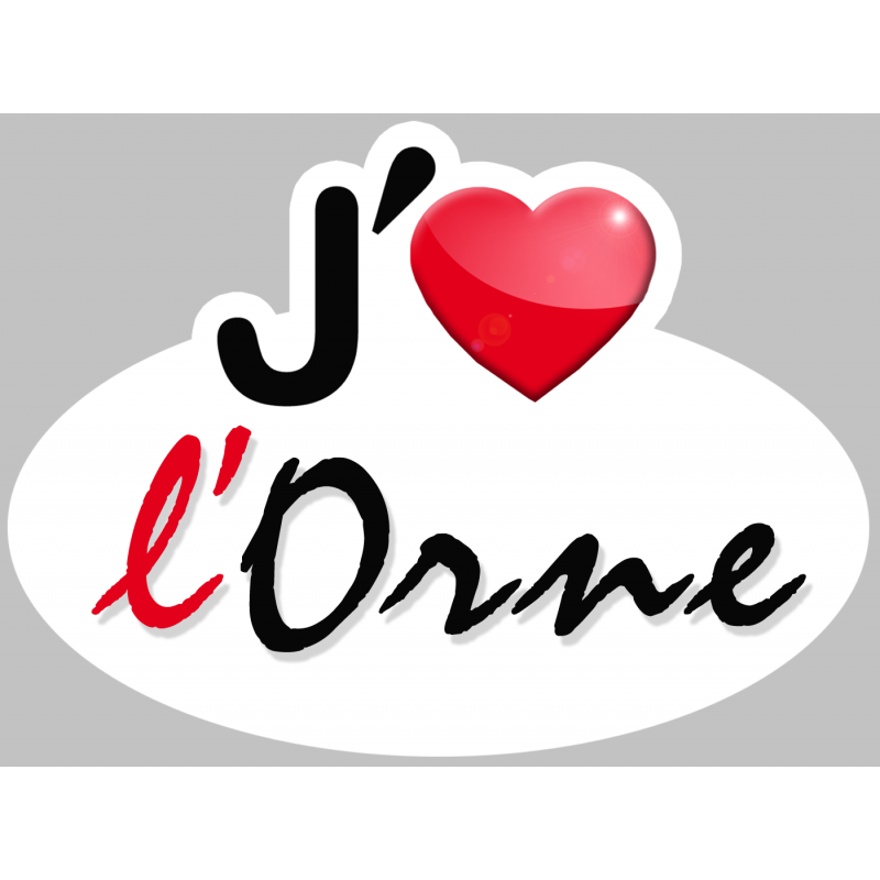 j'aime l'Orne (15x11cm) - Sticker/autocollant