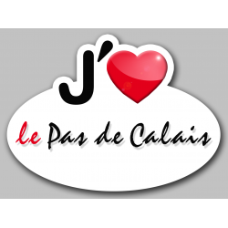 j'aime le Pas-de-Calais (15x11cm) - Sticker/autocollant