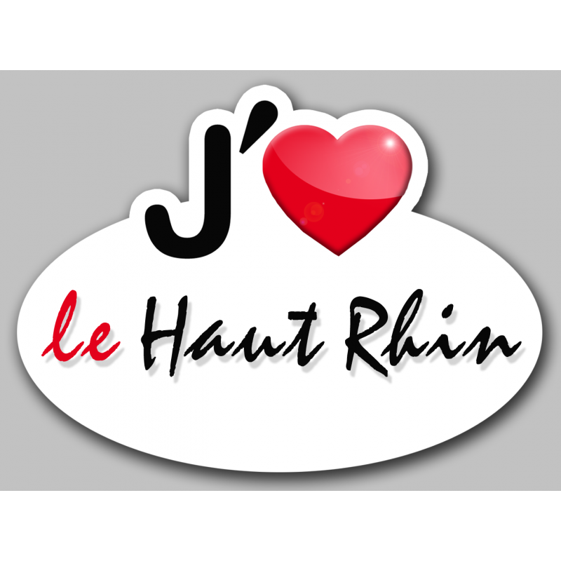 j'aime le Haut Rhin (15x11cm) - Sticker/autocollant