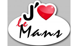 j'aime le Mans - 5x3.7cm - Sticker/autocollant