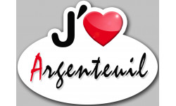 j'aime Argenteuil - 5x3.7cm - Sticker/autocollant