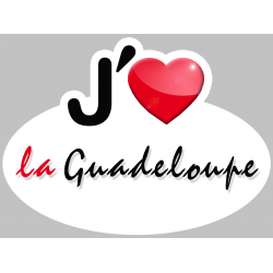 j'aime la Guadeloupe (15x11cm) - Sticker/autocollant