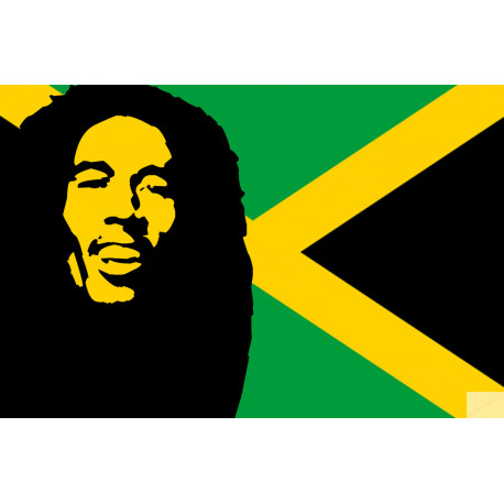 Bob Marley (5x3.3cm) - Sticker/autocollant) - Sticker/autocollant