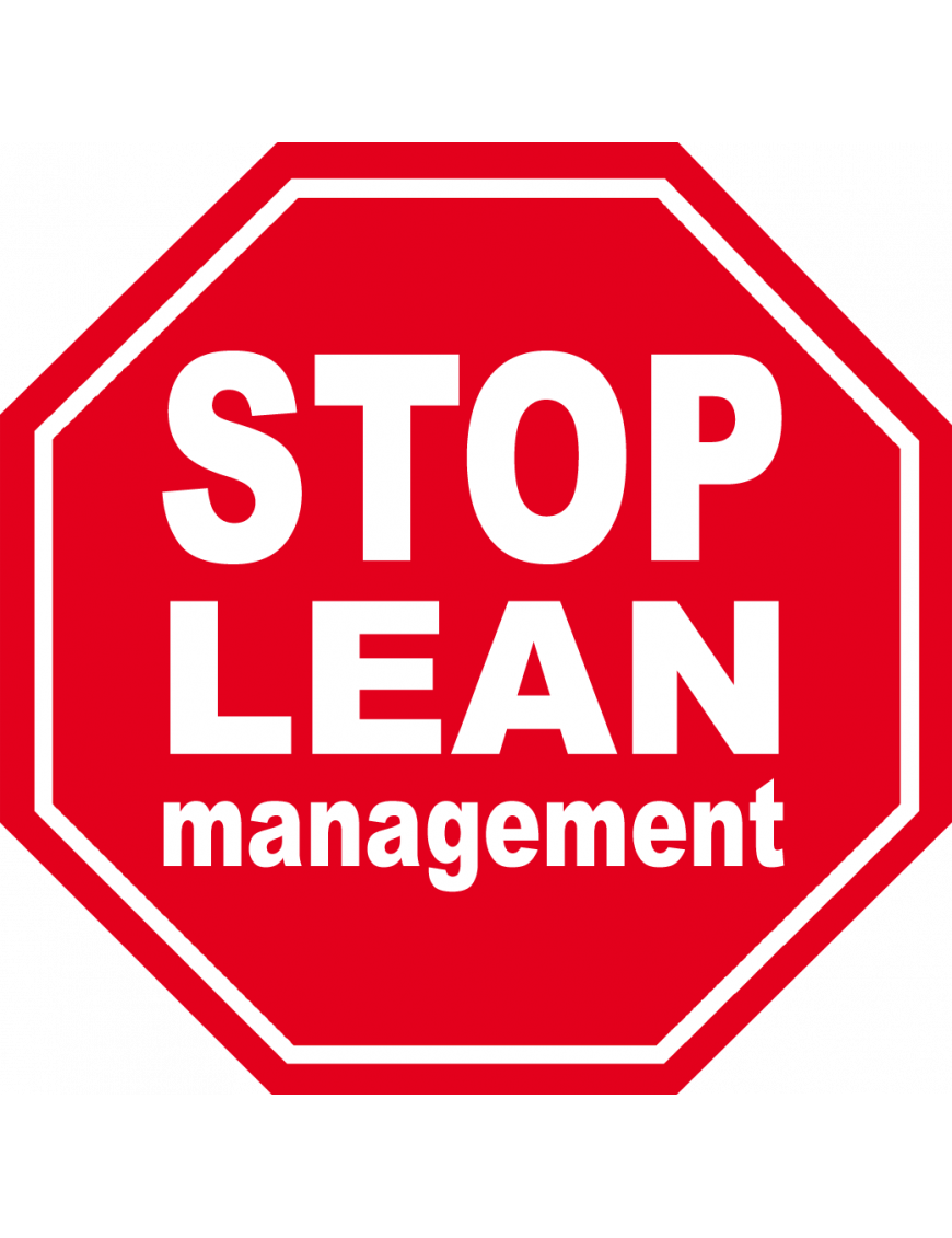 Lean management stop (20x20cm) Sticker/autocollant