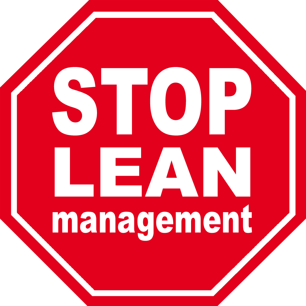 Lean management stop (10x10cm) Sticker/autocollant