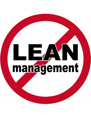 Lean management refus (5x5cm) Sticker/autocollant