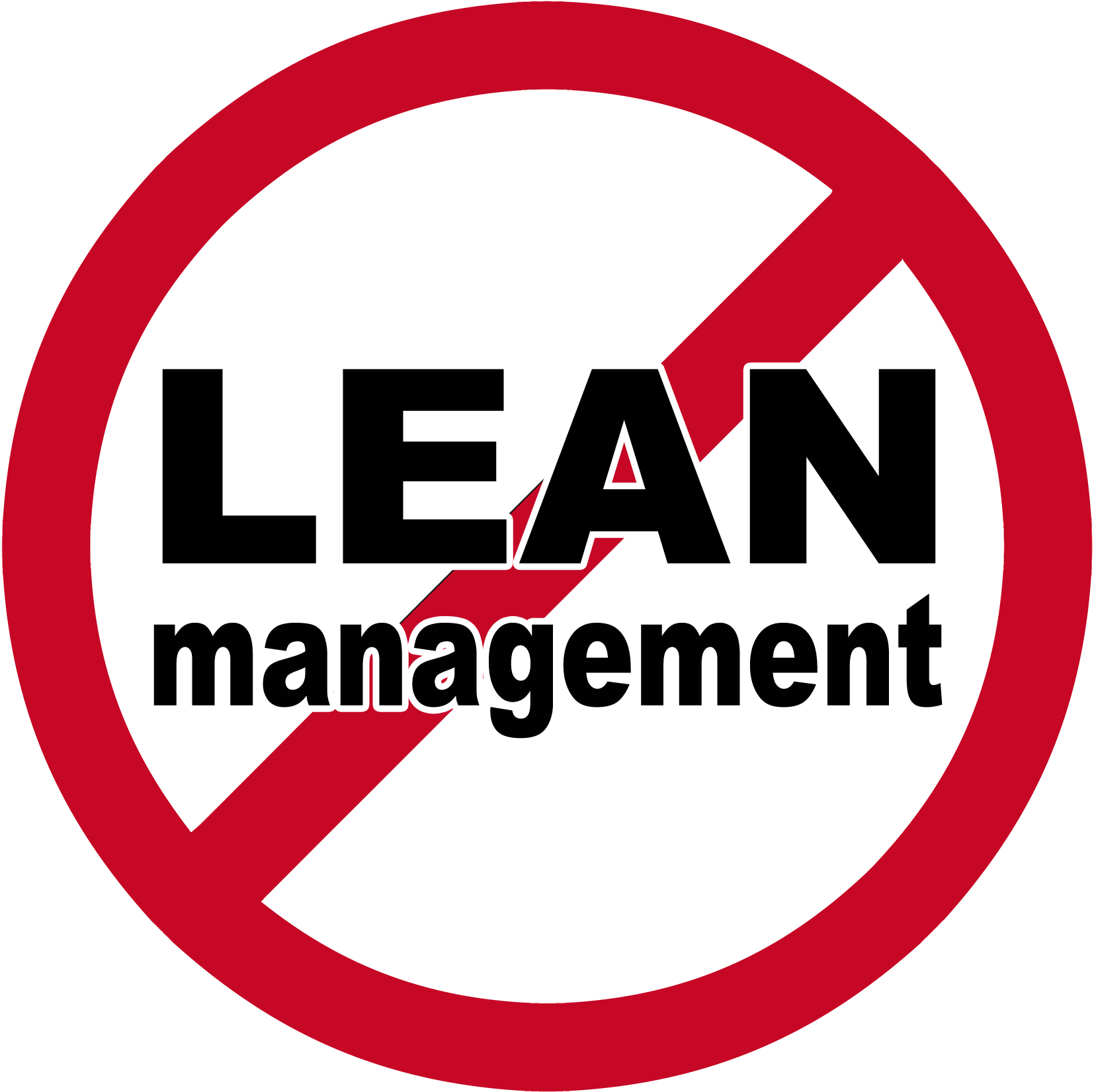 Lean management refus (5x5cm) Sticker/autocollant