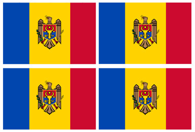 Drapeau Moldavie (19.5x13 cm) - Sticker/autocollant