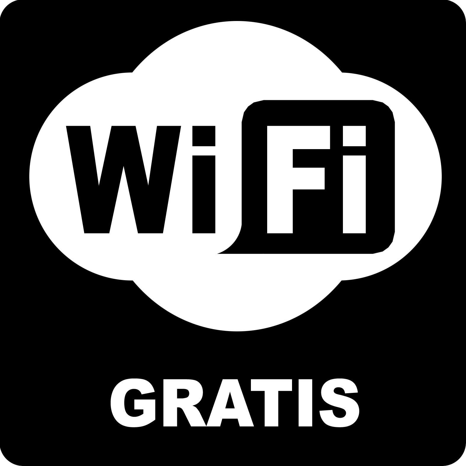 wifi gratis - 5cm - Sticker/autocollant