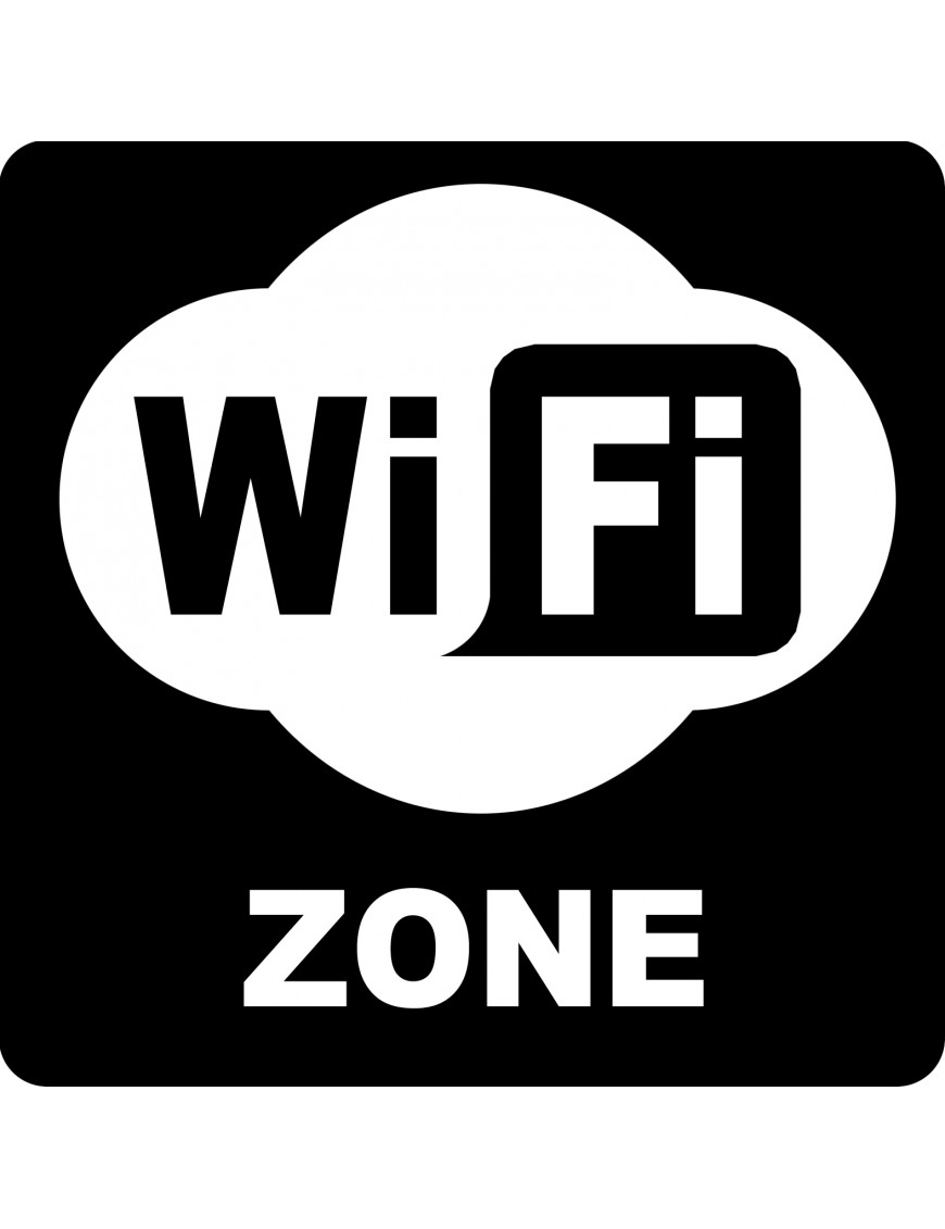 wifi zone - 20cm - Sticker/autocollant