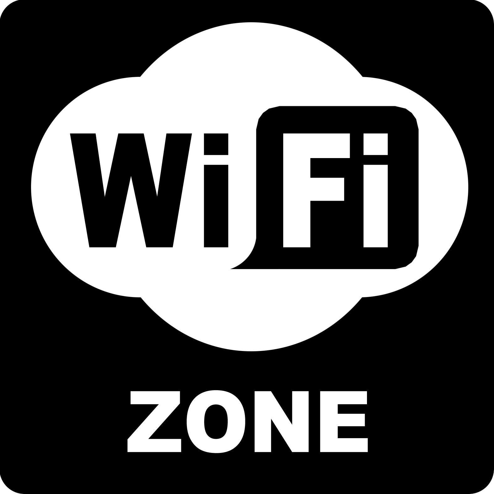 wifi zone - 20cm - Sticker/autocollant