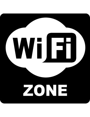 wifi zone - 15cm - Sticker/autocollant