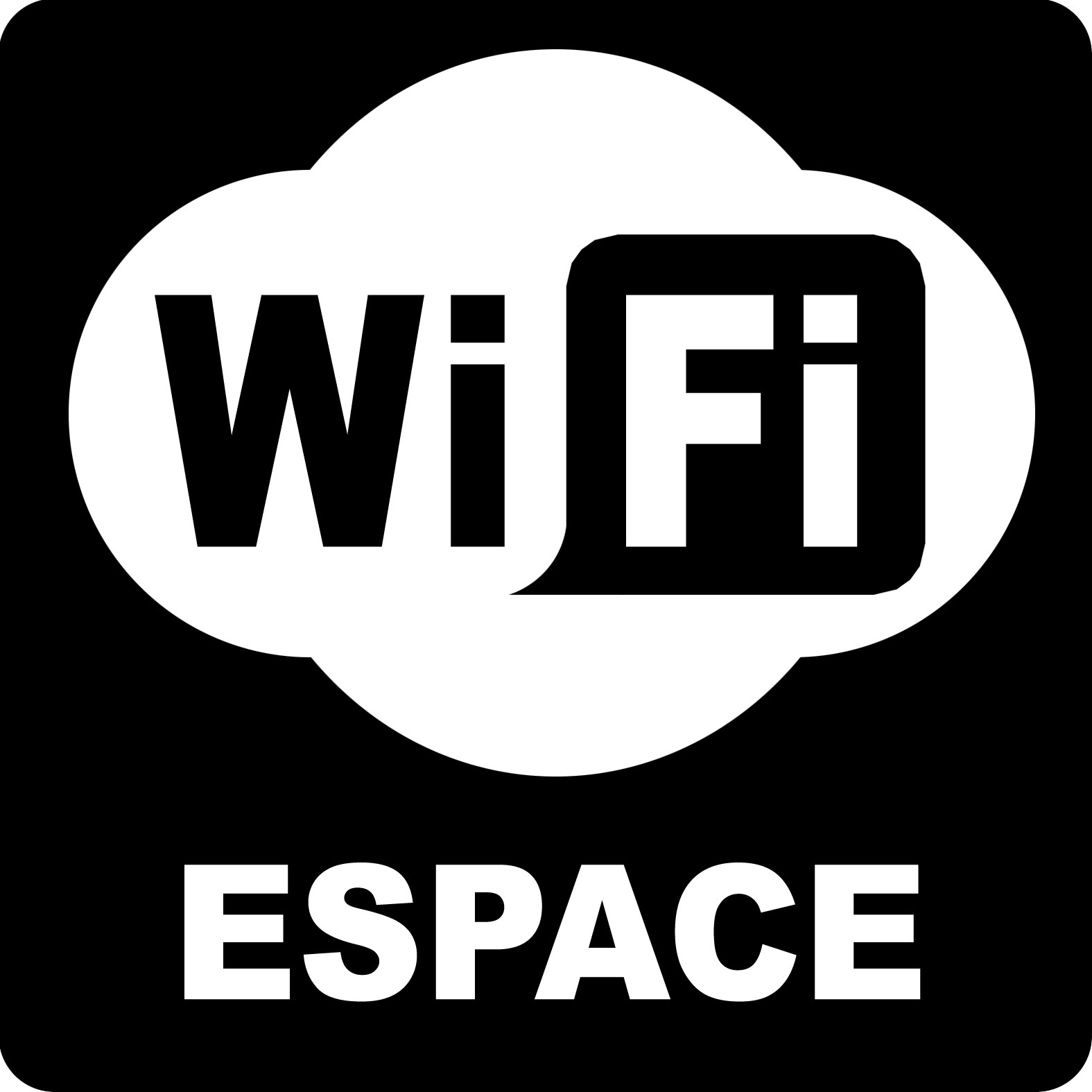 wifi espace - 5cm - Sticker/autocollant