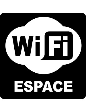 wifi espace - 10cm - Sticker/autocollant