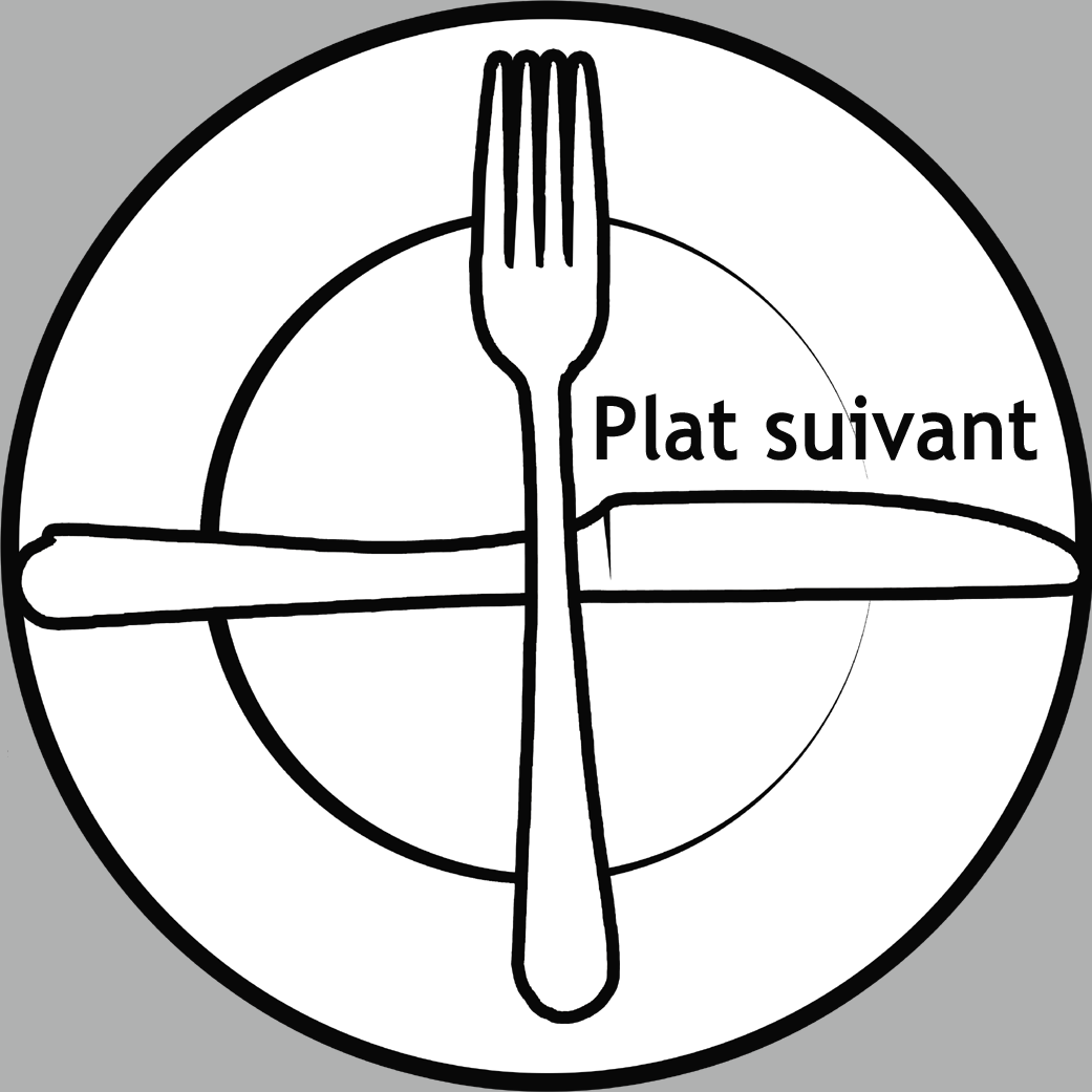 couverts plat suivant (10cm) - Sticker/autocollant