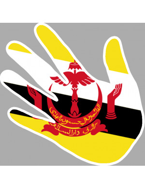 Brunei - 17x17cm - Sticker/autocollant