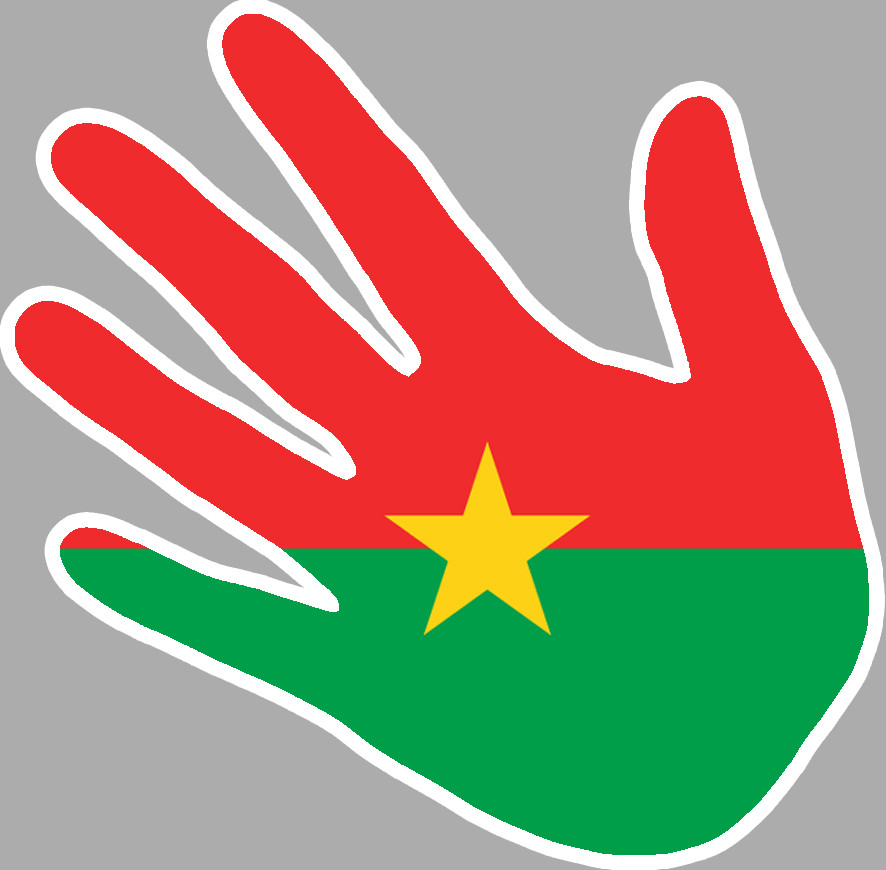 Burkina Faso - 5x5cm - Sticker/autocollant