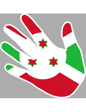 Burundi - 17x17cm - Sticker/autocollant