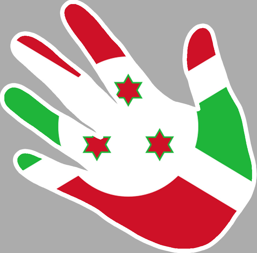 Burundi - 17x17cm - Sticker/autocollant