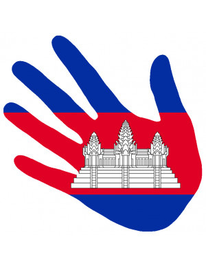 Cambodge - 17x17cm - Sticker/autocollant