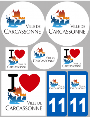 Carcassonne (8 autocollants variés) - Sticker/autocollant