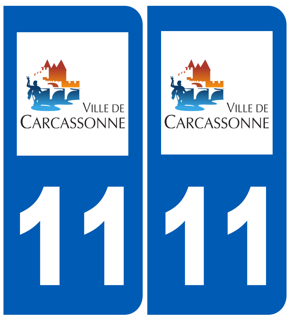 immatriculation Carcassonne 11 - Sticker/autocollant