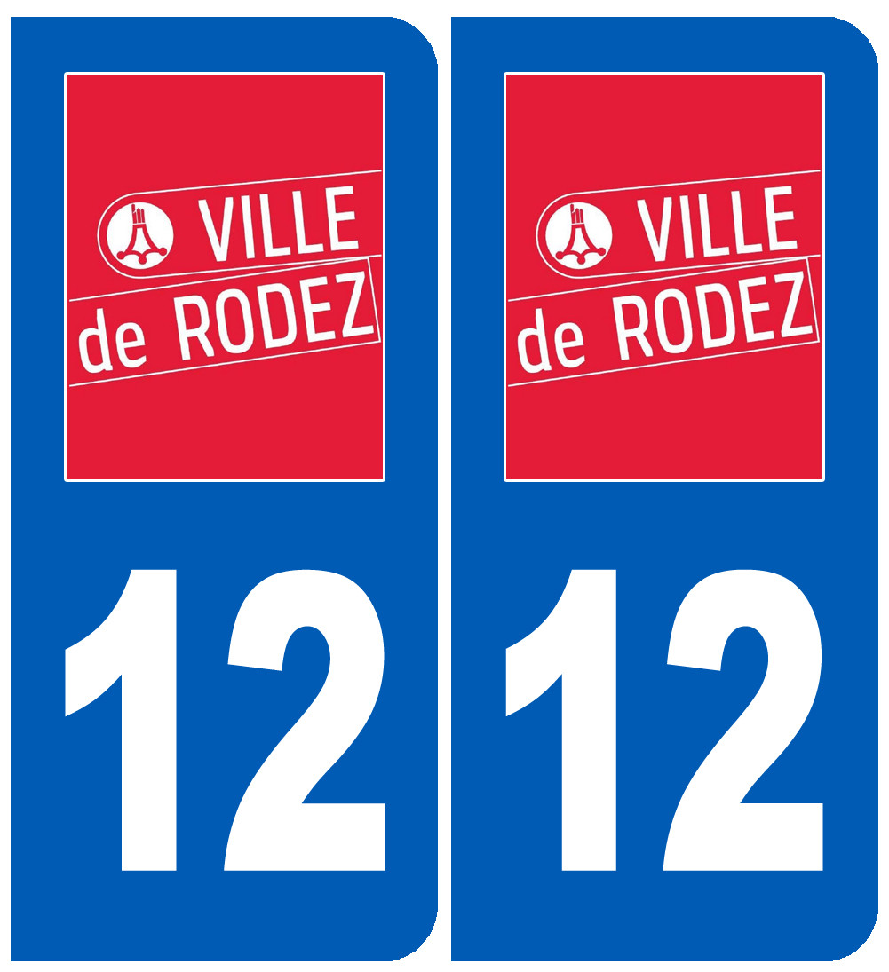 immatriculation Rodez 12 - Sticker/autocollant