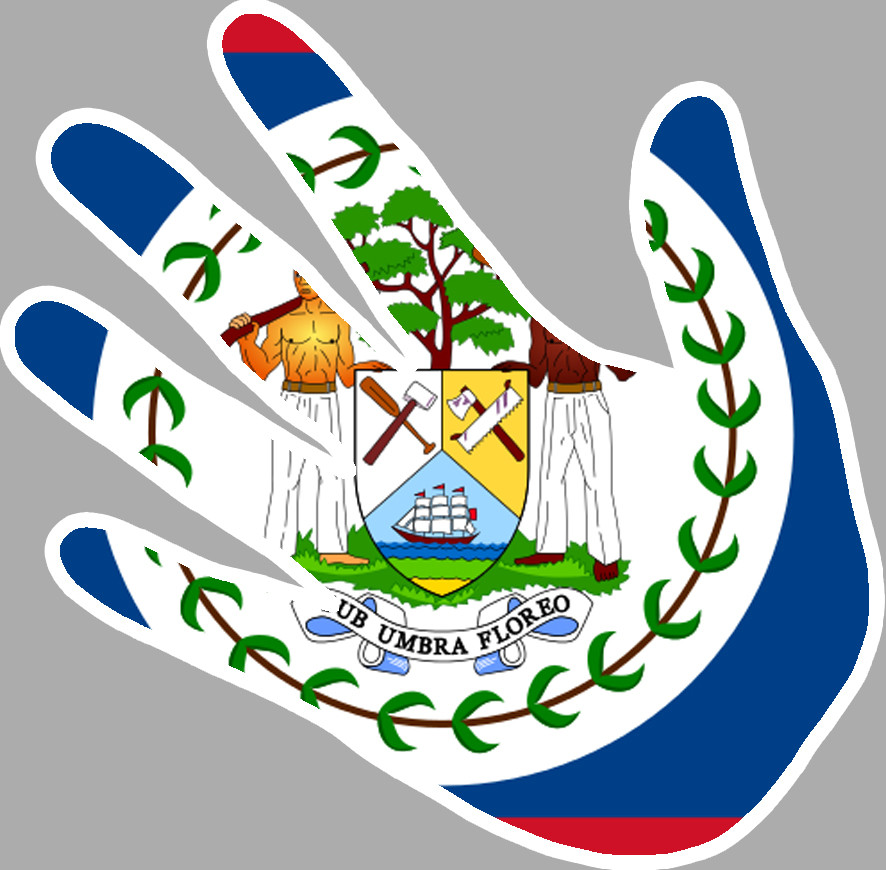 Belize - 17x17cm - Sticker/autocollant