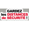 Autocollants : Garder les distances de securite