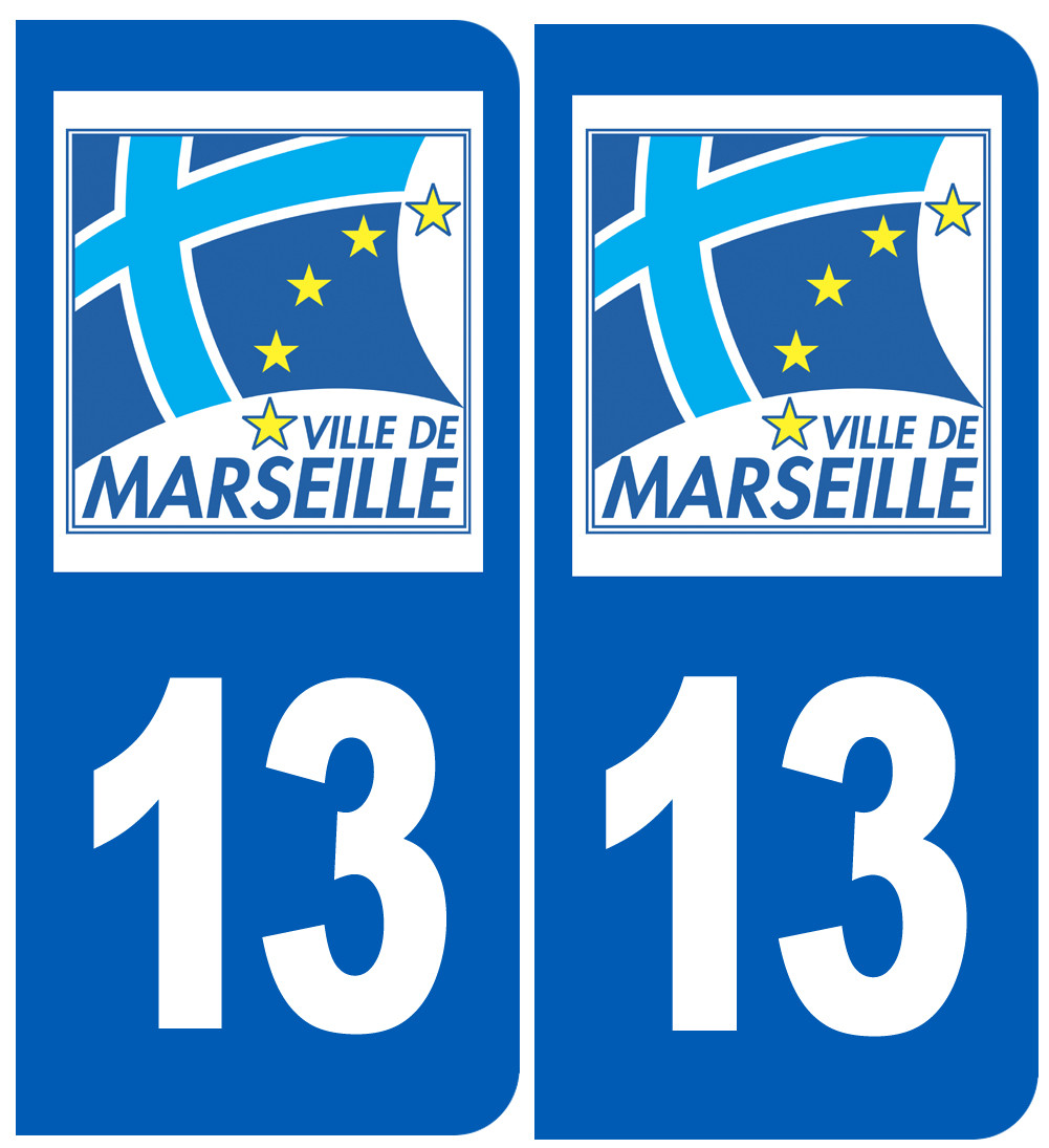 immatriculation Marseille 13 - Sticker/autocollant