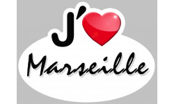 J'aime Marseille - 5x3.7cm - Sticker/autocollant