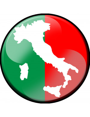 Italie rond - 10x10cm - Sticker/autocollant