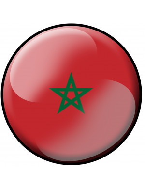 Maroc rond - 15x15cm - Sticker/autocollant