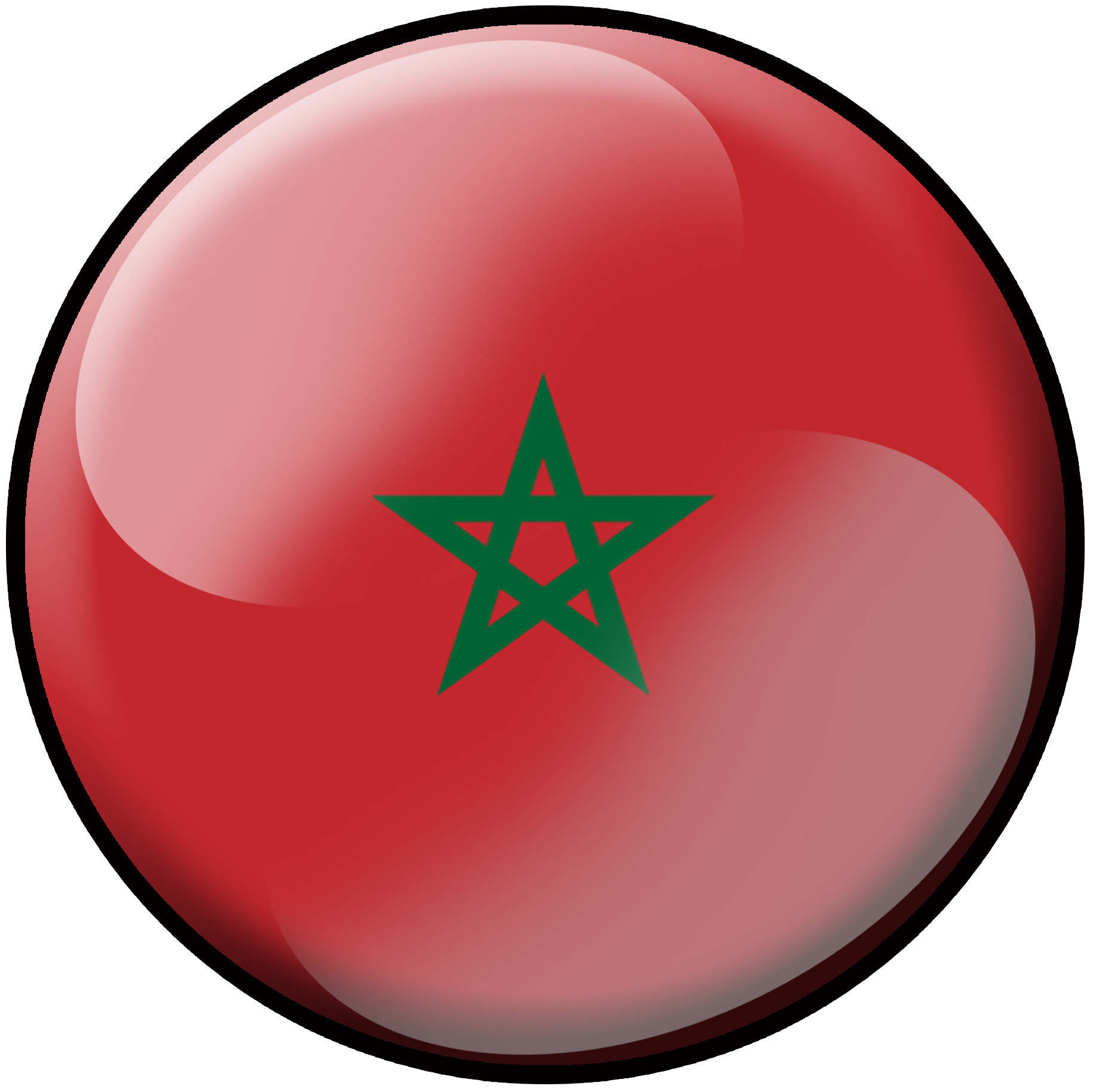 Maroc rond - 15x15cm - Sticker/autocollant