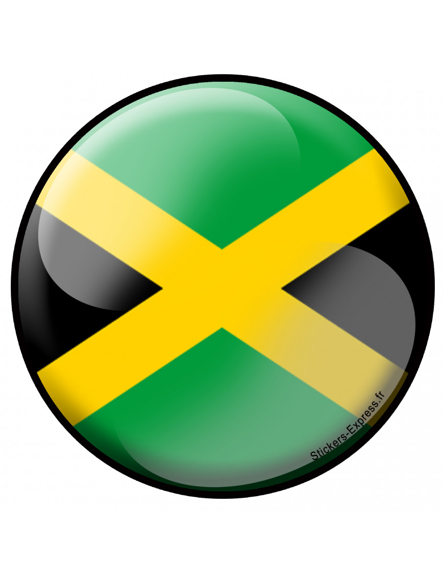 Jamaïque rond - 5x5cm - Sticker/autocollant