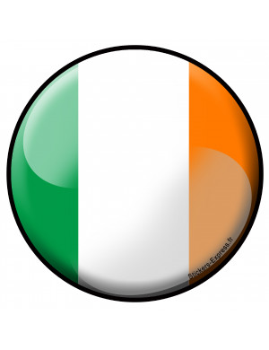 Irlande rond - 15x15cm - Sticker/autocollant