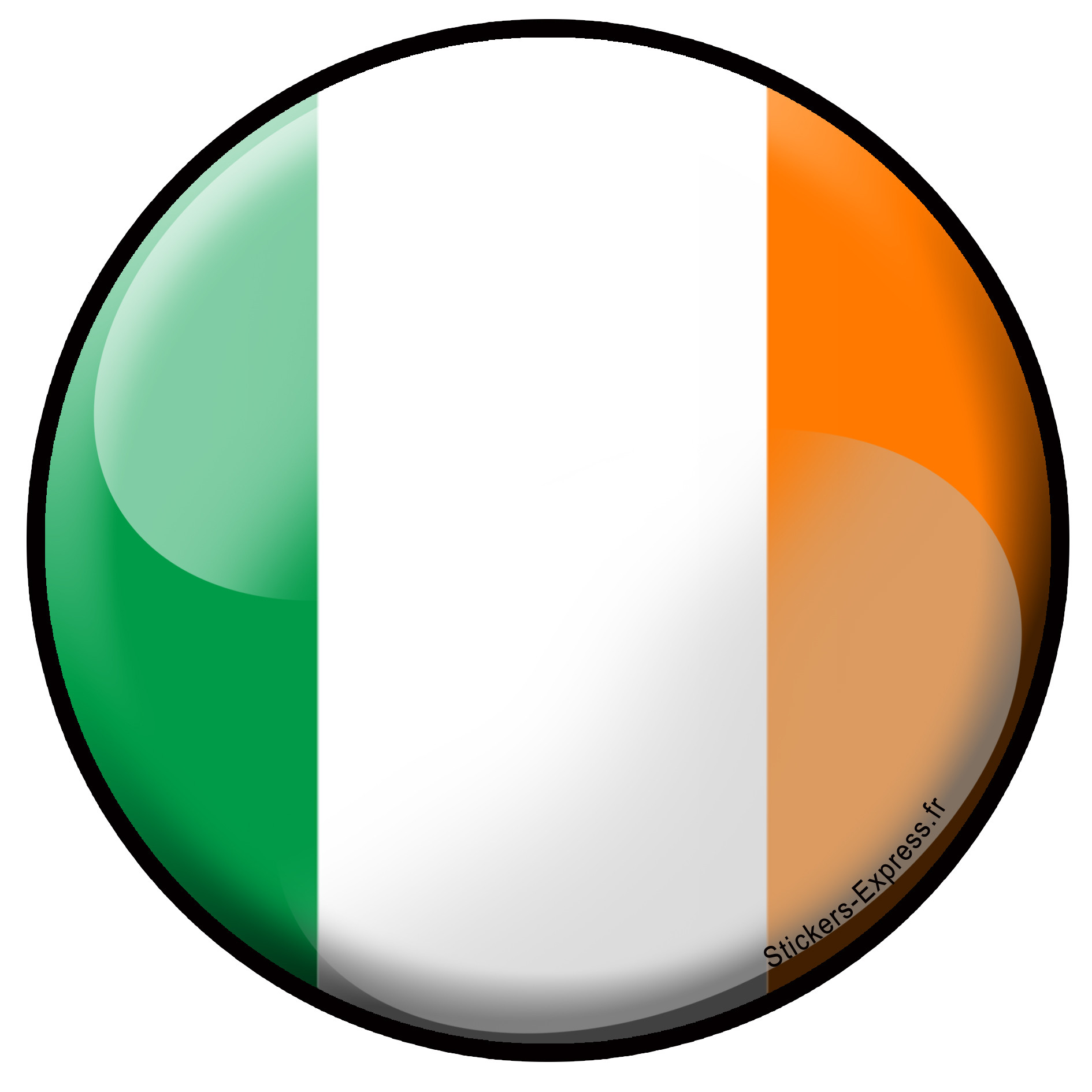 Irlande rond - 15x15cm - Sticker/autocollant