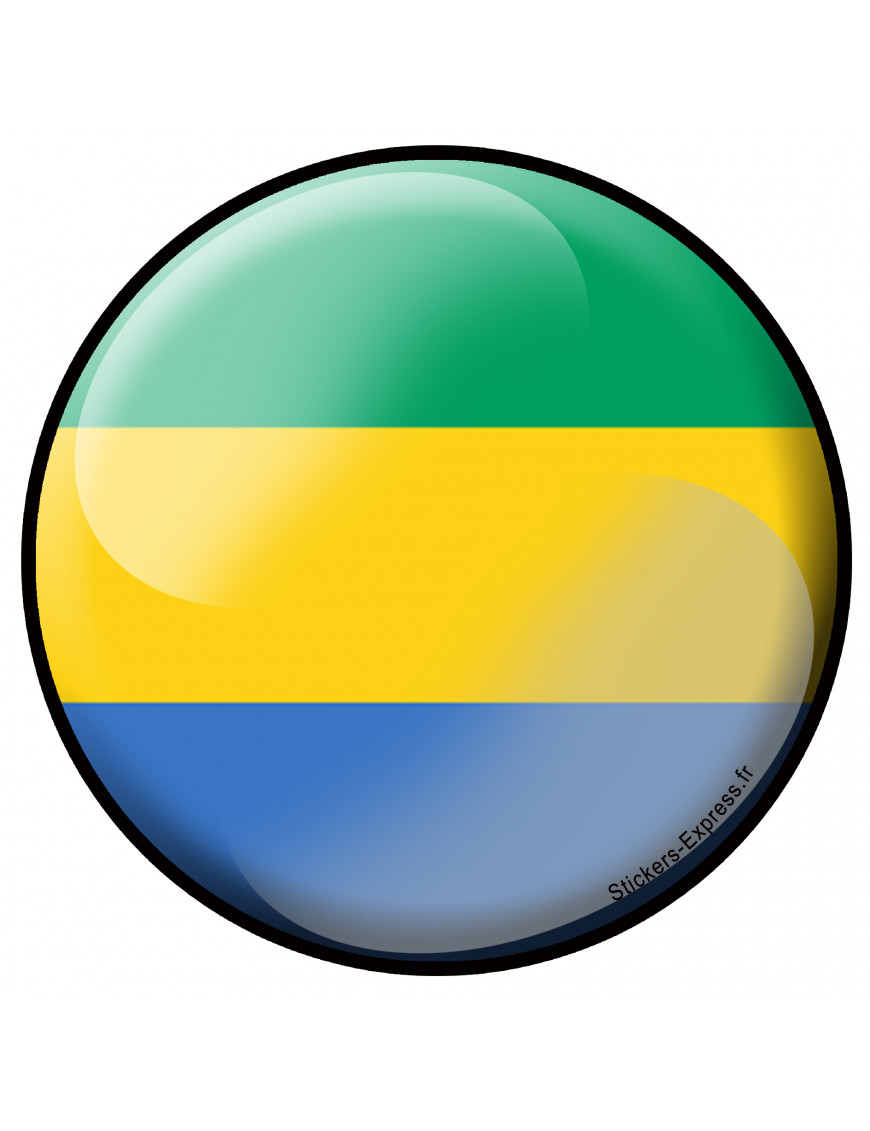 Gabon rond - 10x10cm - Sticker/autocollant