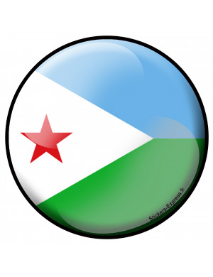 Djiboutie rond - 15x15cm - Sticker/autocollant