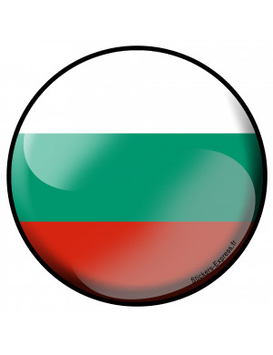 Bulgarie rond - 15x15cm - Sticker/autocollant